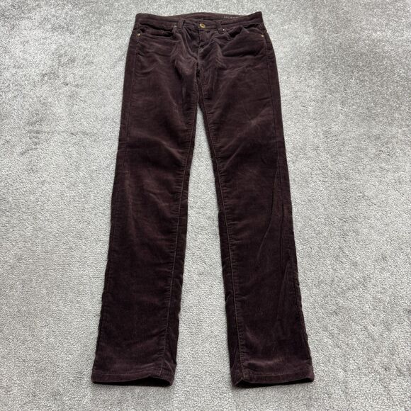 Blank NYC Pants - BlankNYC Mid Rise Slim Fit Corduroy Pants Womens 28 Dark Brown 5-Pocket Stretch